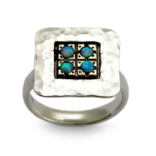 R1515 Yemenite Square Opal ring