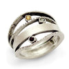 R1237S Birthstones dainty silver ring