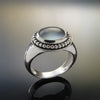 R1795 Blue Quartz chunky silver ring
