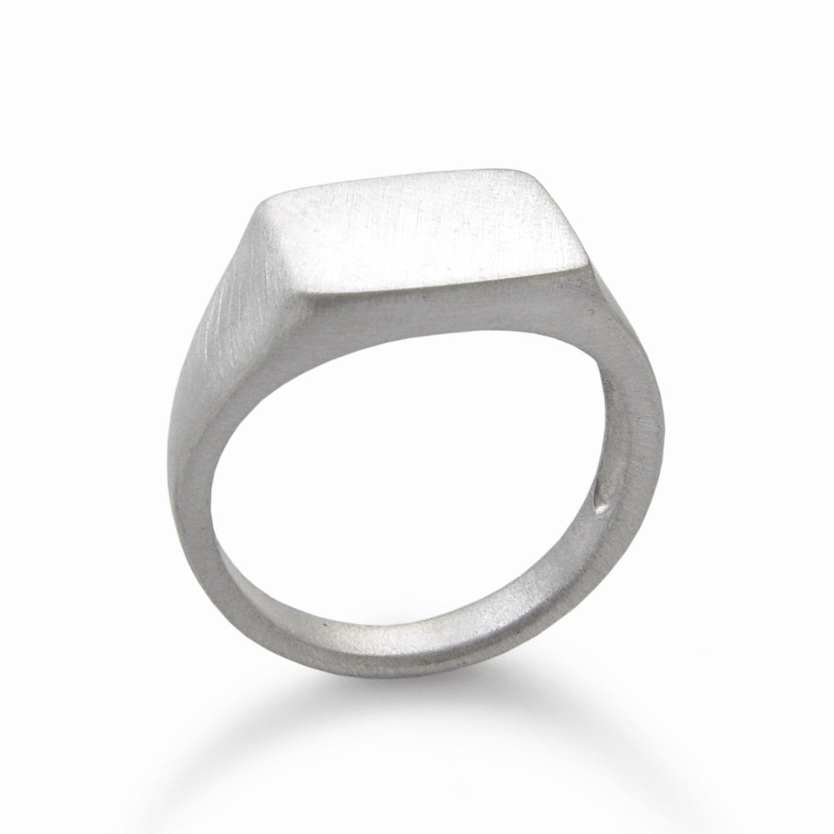 R1799 Brush finish Silver Signet Ring