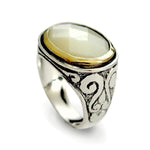 R1598 Mother of Pearl Filigree Ring