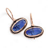 EG2218 Oval Rose Gold Earrings with Sapphire