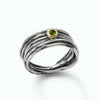 R1512D Green Peridot wrap ring