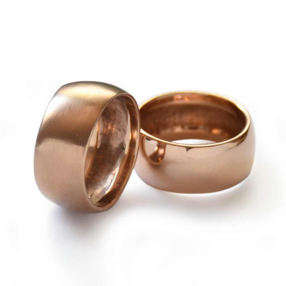 RG1071 Brush finish rose gold wedding band