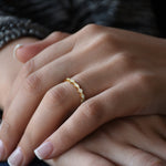 RG1813A Dainty Engagement Gold Ring with Diamonds