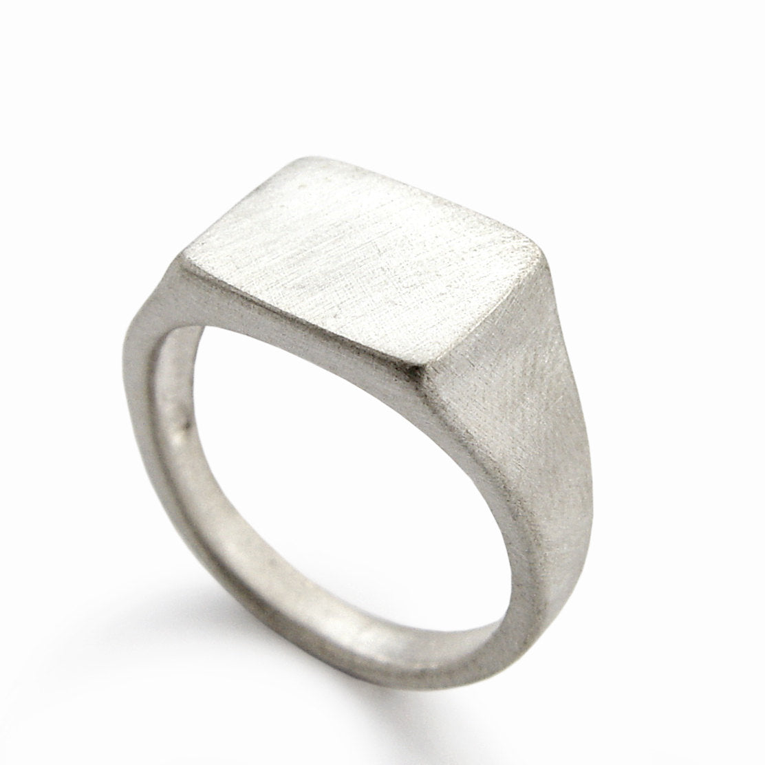 R1799 Brush finish Silver Signet Ring