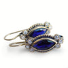 EG0398-1 Marquise Sapphire and CZ earrings
