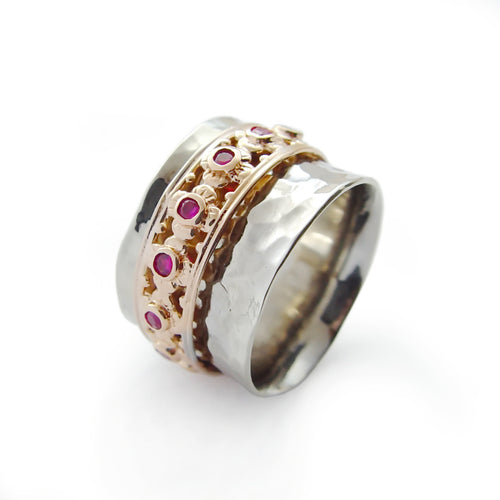 RG1149XZ-1 Gold and Ruby spinner ring