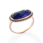 RG1810-2 Oval Sapphire dotted ring