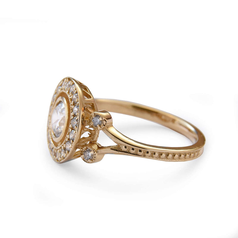 RG1822 Luxurious Gold and Diamonds ring