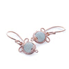 EG7810-4 Rose gold earrings with Aquamarine