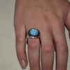 R1424C Opal chunky crown ring