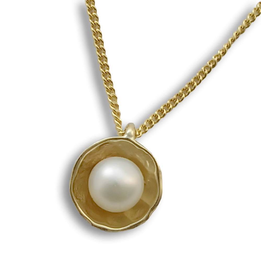 NG03773 Yellow gold and pearl necklace