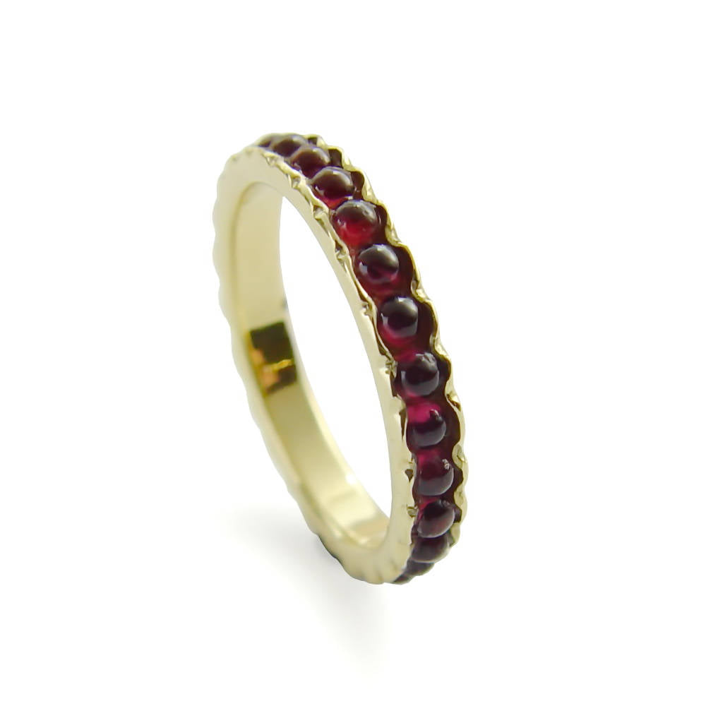 Garnet Gold Eternity ring