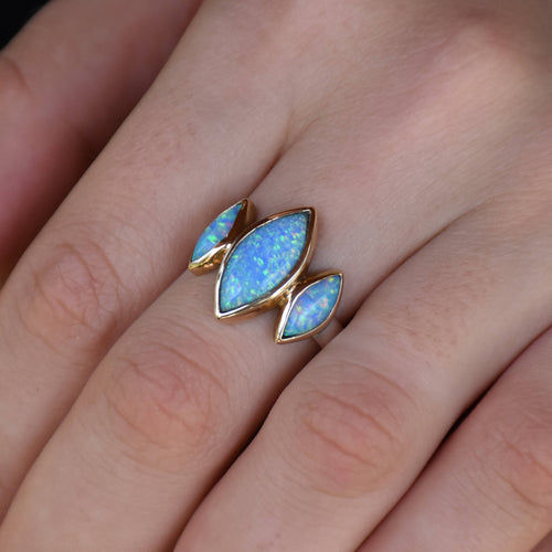 R1035D Large Marquise Opal ring