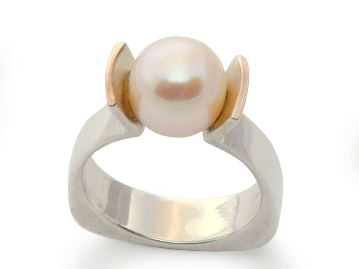 R1564B Art Deco Pearl ring