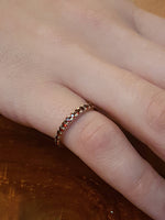 RG1811-3 Half Eternity Garnet Ring