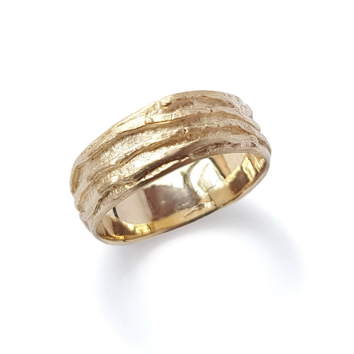 RG1824M Organic matte gold wedding band