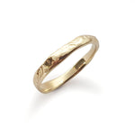 RG1826 Textured thin gold wedding band