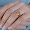 RG1808-1 Diamond gold stacking ring