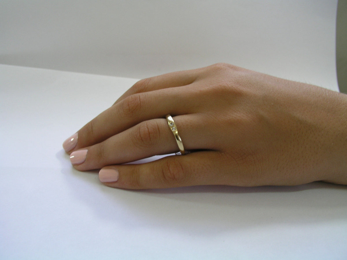 RG1593 Simple Gold Stackable Ring