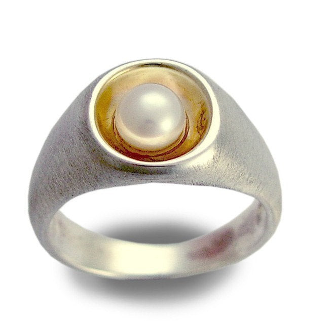 R1499G Rounded Pearl ring