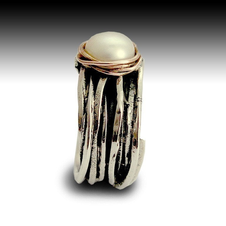 R1512BP Pearl two tone wrap ring