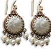 EG0711 Victorian Crown pearls earrings