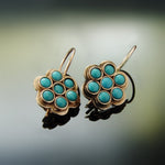 EG0734 Moroccan flower Turquoise earrings