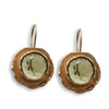 EG7704 Organic Gold Earrings with Lemon Quartz