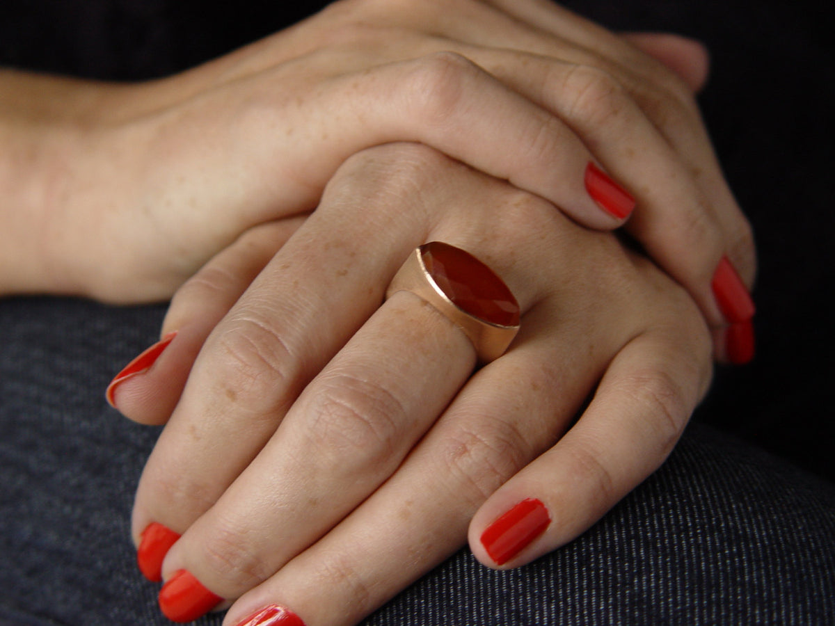 RG1225-2 Large Marquise Carnelian ring