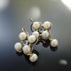 EG0705 Small chandelier pearl and Topaz earrings