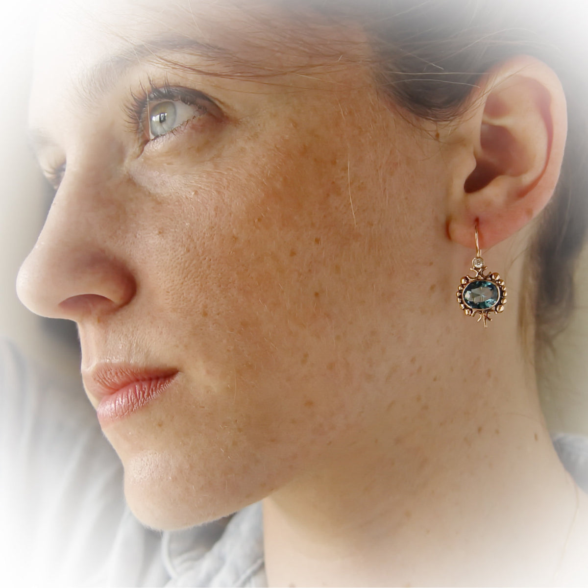 EG0712B Celtic Topaz gold earrings