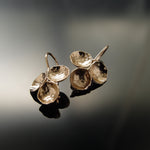 EG0389 Hammered Rose gold dangle earrings