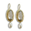 EG0789A Glamorous White Topaz gold earrings