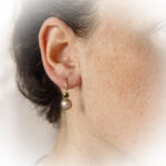 EG0759 Peach Pearl drop earrings
