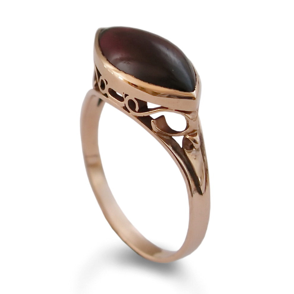 RG1215-2 Marquise Garnet Victorian ring