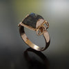 RG1401-1 Rose gold butterfly Labradorite ring