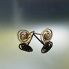 EG7769 Gold Spiral stud earrings