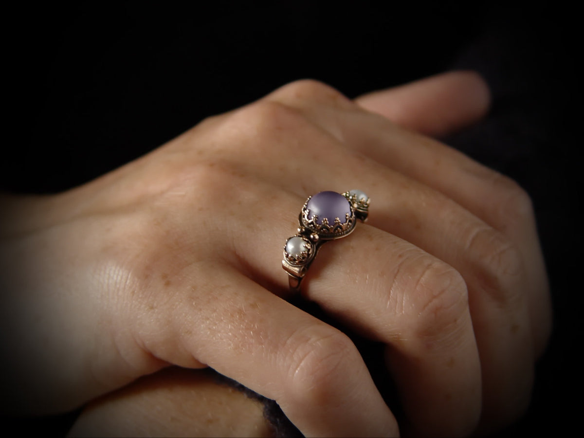 RG1131-1 Aquamarine and Pearls Majestic ring