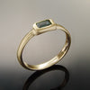 RG1800-3 Modern Gold Ring with Square Green Quartz