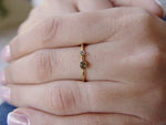 RG1803-4 Peridot and Diamond Gold ring