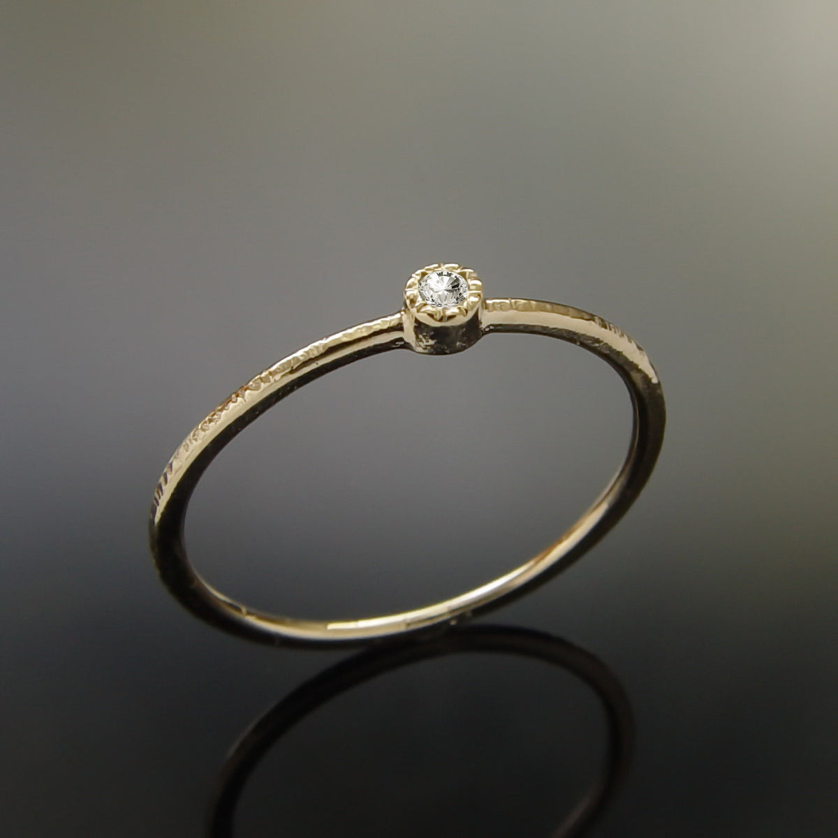 RG1806-2  Tiny Diamond gold ring