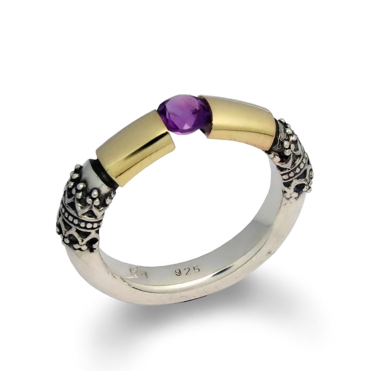 R0160 Amethyst tension ring