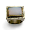 R1315A Two tone Opalite signet ring