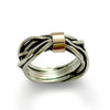 R1513G Organic Rose Gold Silver ring