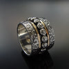 R1794F Large flowers spinner ring