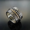 R1793C Rustic dotted spinners ring