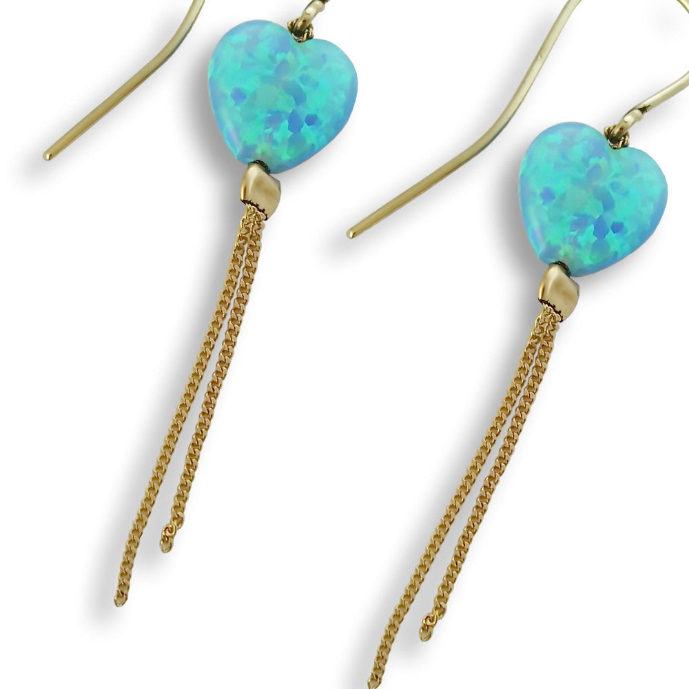 EG7870 Opal threader dangle earrings