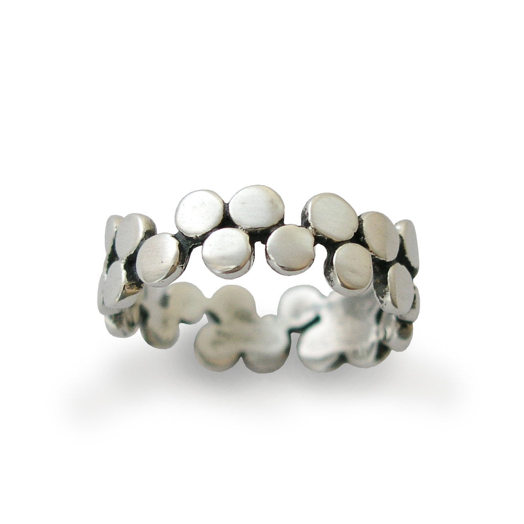 R1175 Dotted silver band